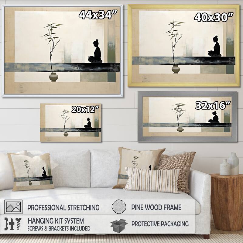 Designart "Asian Art Modern Zen I" Asian Canvas Art Print Bed Bath & Beyond 39125752
